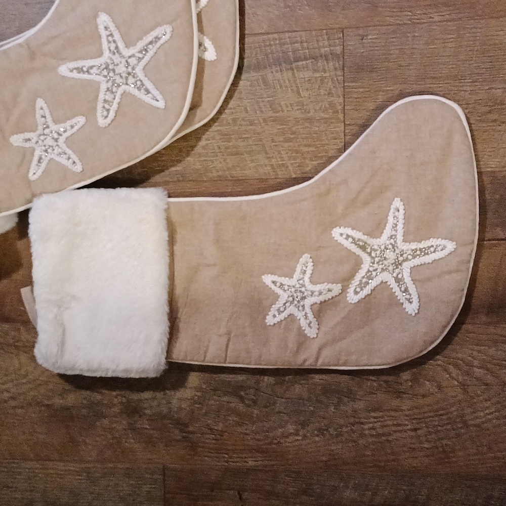 Beachy Christmas stocking with starfish🎄⚓